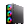 Obudowa PC SAVIO Prime X1 ARGB Glass Midi Tower Czarna — szkło hartowane, wentylatory ARGB, obsługa micro ATX/ATX