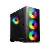 Obudowa PC SAVIO Prime X1 ARGB Glass Midi Tower Czarna — szkło hartowane, wentylatory ARGB, obsługa micro ATX/ATX