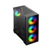 Obudowa PC SAVIO Prime X1 ARGB Glass Midi Tower Czarna — szkło hartowane, wentylatory ARGB, obsługa micro ATX/ATX