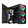 Obudowa PC SAVIO Prime X1 ARGB Glass Midi Tower Czarna — szkło hartowane, wentylatory ARGB, obsługa micro ATX/ATX