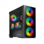 Obudowa PC SAVIO Prime X1 ARGB Glass Midi Tower Czarna — szkło hartowane, wentylatory ARGB, obsługa micro ATX/ATX