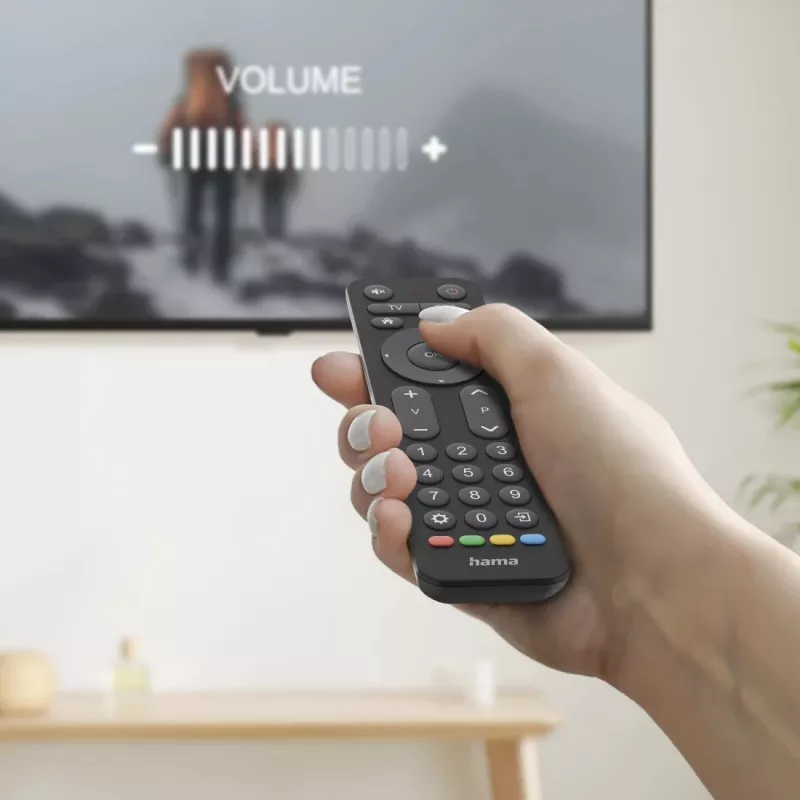 Pilot zdalnego sterowania Hama 00221056 IR bezprzewodowy TV 31 przycisków zasięg 10 m