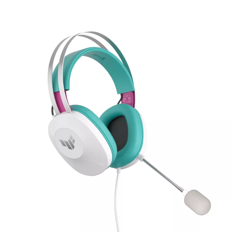 ASUS TUF Gaming H1 Gen II Hatsune Miku Edition Headset Wired Head-band USB Type-A Różowy, Turkusowy, Biały