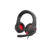 Słuchawki GENESIS Radon 210, przewodowe, nauszne, gamingowe, USB Type-A, czarno-czerwone