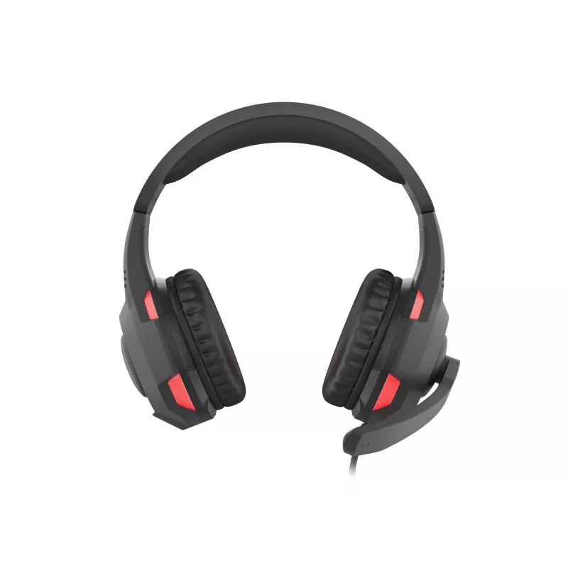 Słuchawki GENESIS Radon 210, przewodowe, nauszne, gamingowe, USB Type-A, czarno-czerwone