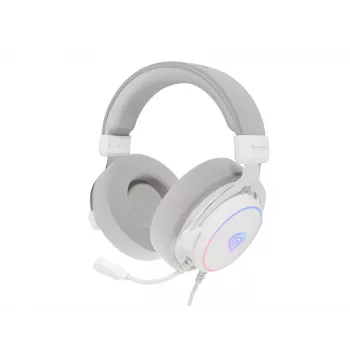 Słuchawki GENESIS Neon 764 Przewodowe Nauszne Gaming USB Type-A Białe