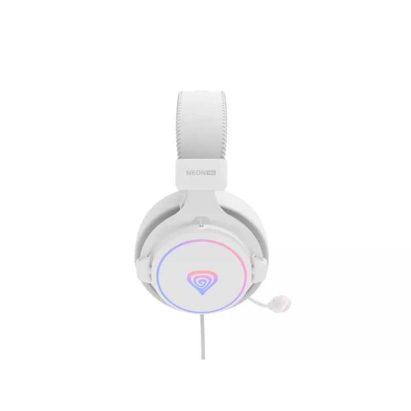 Słuchawki GENESIS Neon 764 Przewodowe Nauszne Gaming USB Type-A Białe