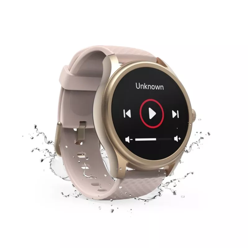 Hama Smartwatch 5010, Monitorowanie snu, Okrągły, Wodoodporny, 1,38 cala, Różowy (00178616)