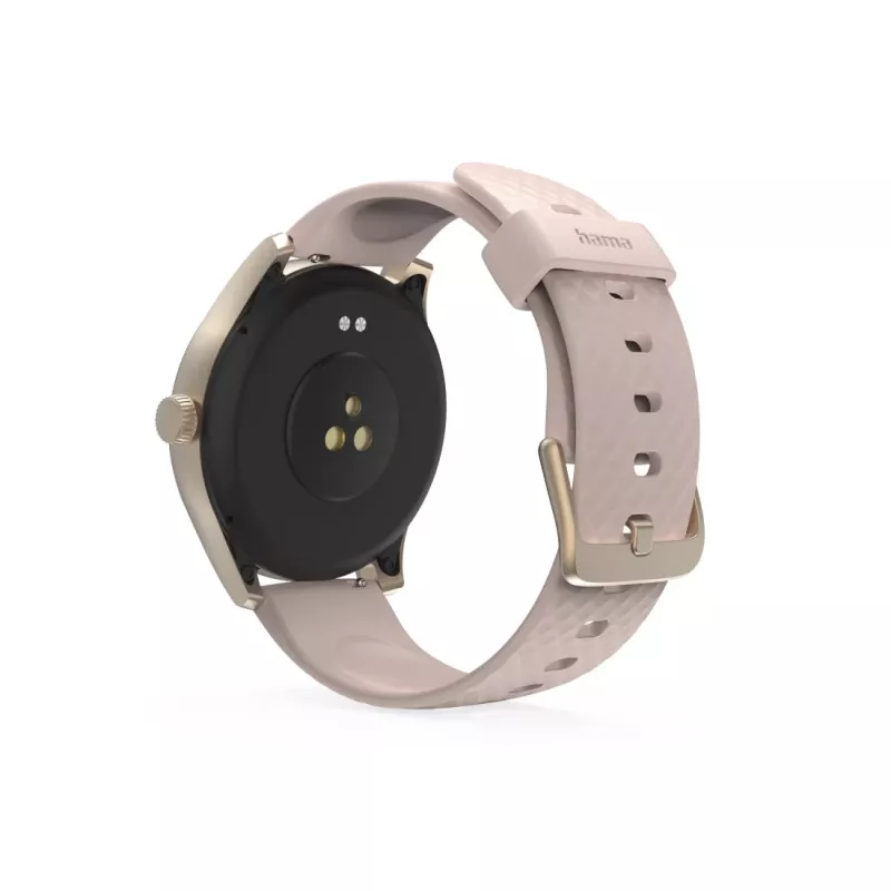 Hama Smartwatch 5010, Monitorowanie snu, Okrągły, Wodoodporny, 1,38 cala, Różowy (00178616)