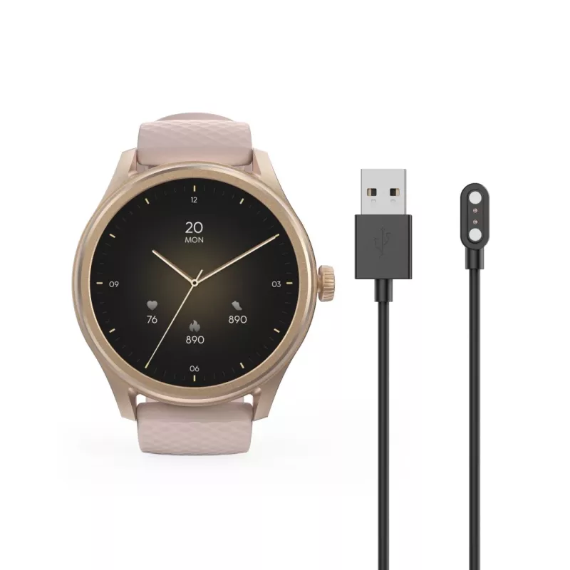 Hama Smartwatch 5010, Monitorowanie snu, Okrągły, Wodoodporny, 1,38 cala, Różowy (00178616)