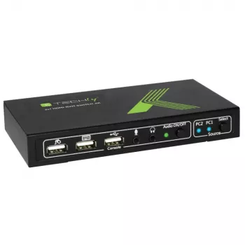 Techly 2x1 USB HDMI 4Kx2K IDATA KVM-HDMI2U przełącznik KVM Czarny