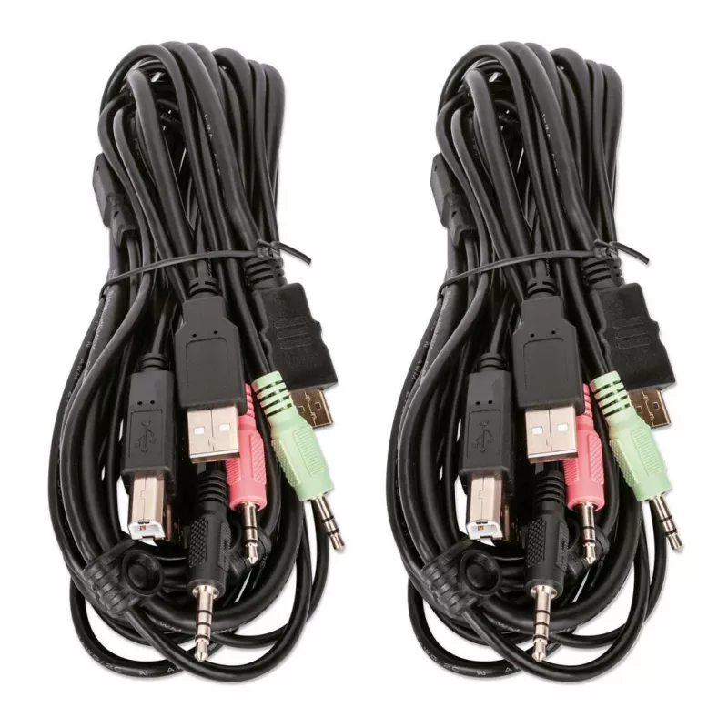 Przełącznik KVM Manhattan 2-Port 4K HDMI USB Audio do sterowania 2 komputerami