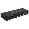 Techly IDATA DP-KVM4 Przełącznik KVM do montażu w szafie rack Czarny