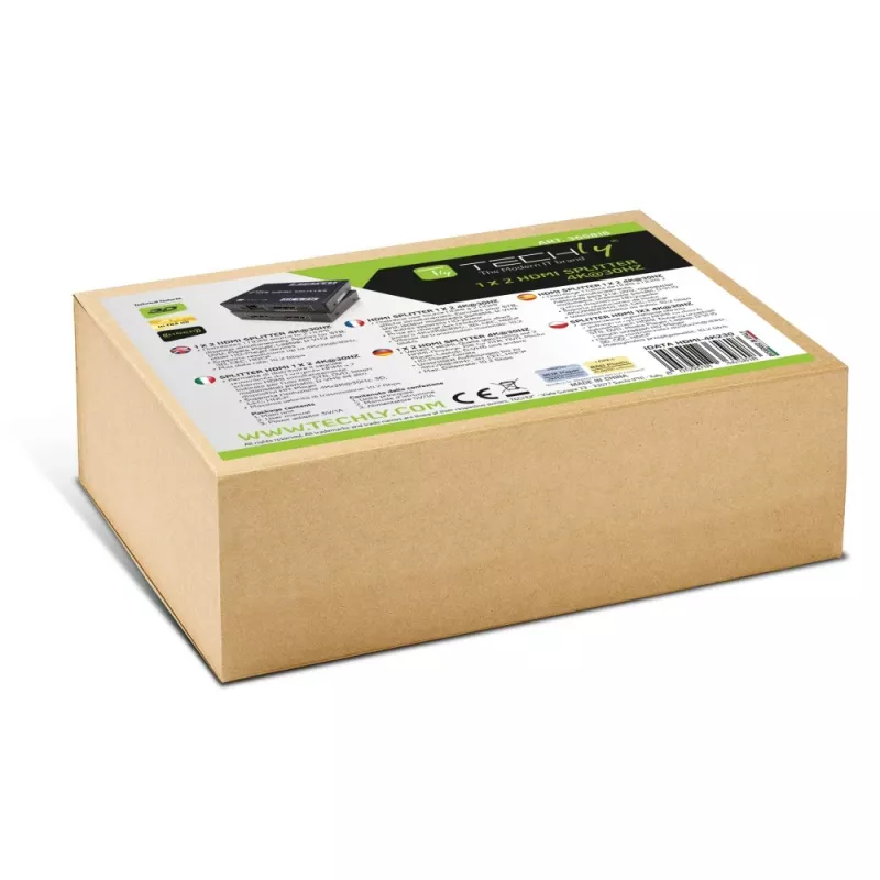 Rozgałęźnik wideo Techly IDATA HDMI-4K230 2x HDMI 3840x2160 Czarny