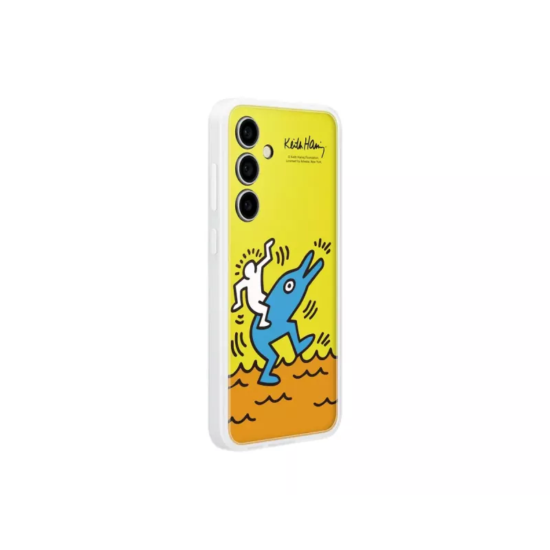Cover Samsung Keith Haring Flipsuit Case dla S24 FE Żółty