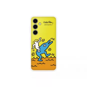 Cover Samsung Keith Haring Flipsuit Case dla S24 FE Żółty