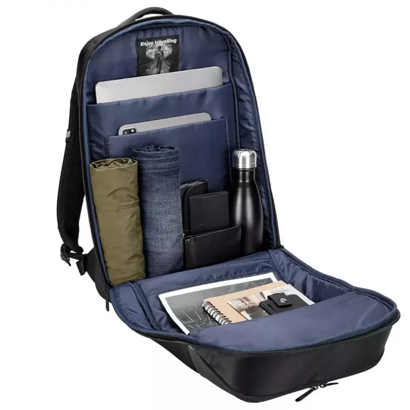 Torba na laptopa MODECOM Active 15 PLE‑MC‑ACTIVE‑15 do laptopów 15,6 cala, 8 GB RAM (etykieta) — skóra ekologiczna, czarna, zapięcie na zamek, port USB