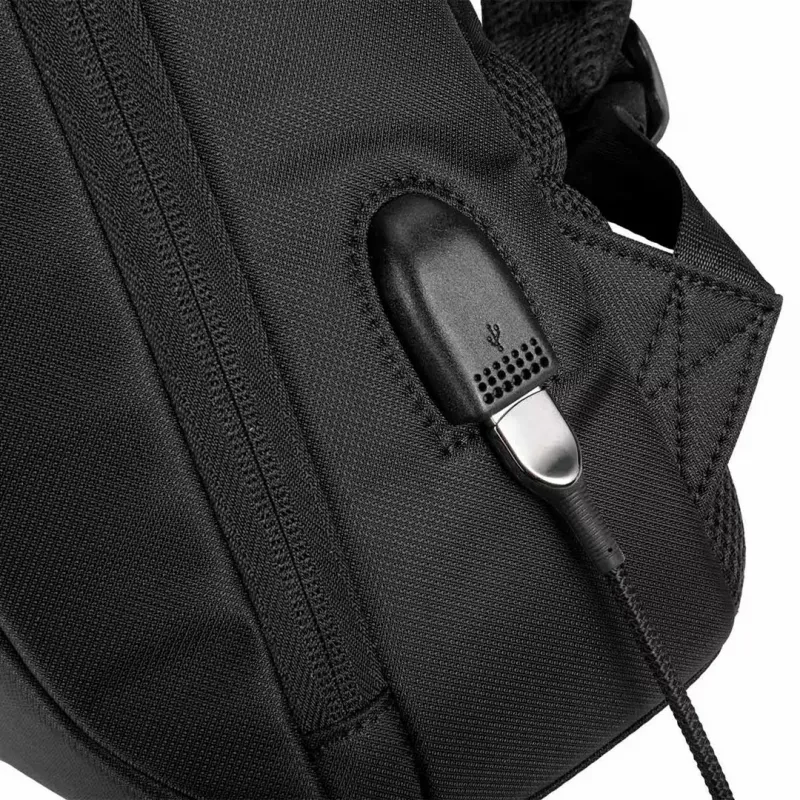 Torba na laptopa MODECOM Active 15 PLE‑MC‑ACTIVE‑15 do laptopów 15,6 cala, 8 GB RAM (etykieta) — skóra ekologiczna, czarna, zapięcie na zamek, port USB