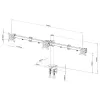 Stojak biurkowy Techly 13-24 cali na 3 monitory z terminalem” ICA-LCD 482-T