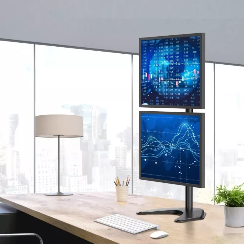 Uchwyt/stojak na monitor Techly ICA-LCD 2520V 68,6 cm (27 cali) Biurkowy Czarny