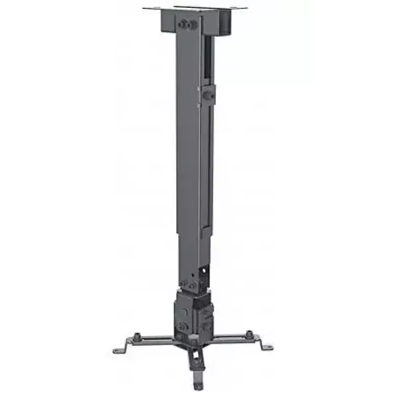 Manhattan Projector Mount, Ceiling or Wall, Tilt & Swivel, Height Range: 43-65cm, Max 20kg, Czarny, Lifetime Warranty
