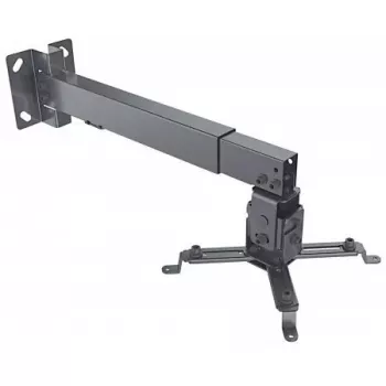 Manhattan Projector Mount, Ceiling or Wall, Tilt & Swivel, Height Range: 43-65cm, Max 20kg, Czarny, Lifetime Warranty