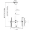 Techly 37-70 Telescopic Ceiling Universal LED TV LCD Support” ICA-CPLB 946S