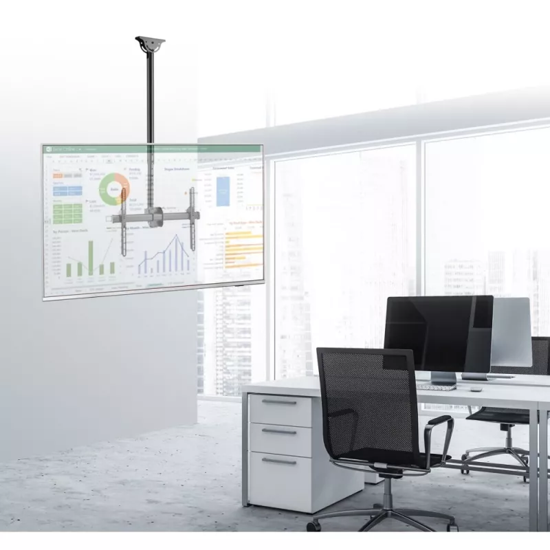 Techly 37-70 Telescopic Ceiling Universal LED TV LCD Support” ICA-CPLB 946S