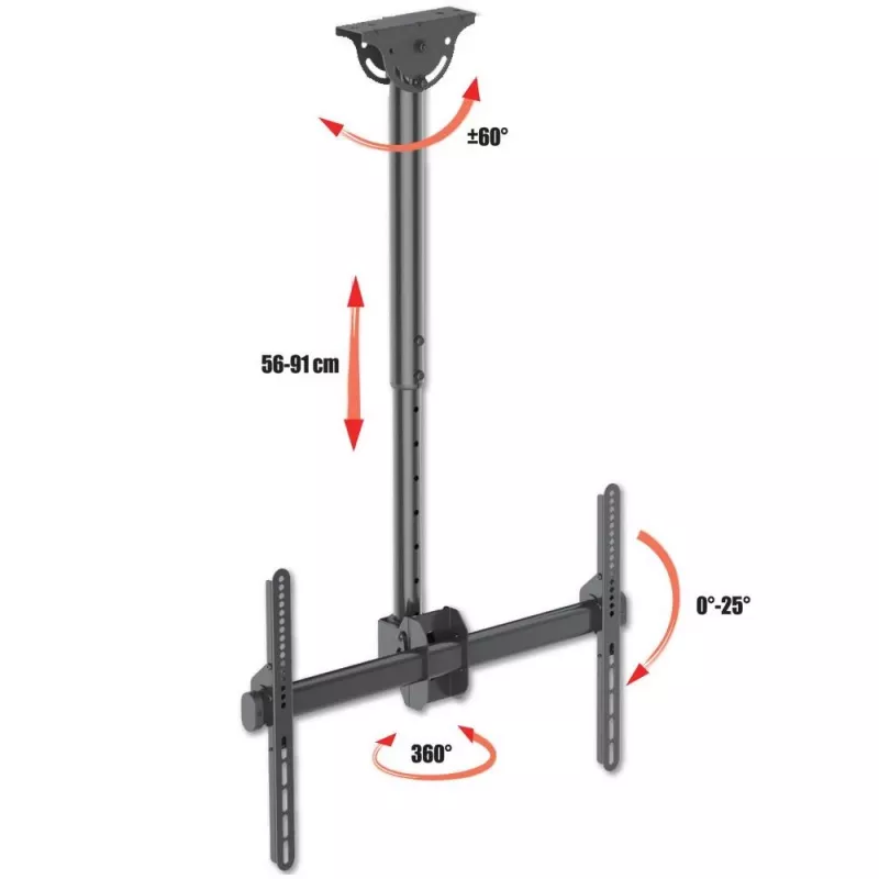 Techly 37-70 Telescopic Ceiling Universal LED TV LCD Support” ICA-CPLB 946S