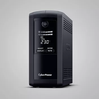 Uninterruptible Power Supply CYBERPOWER Tracer III VP1000ELCD-FR, Line-Interactive 1 kVA (550 W), 4 gniazda typu E, LCD, USB, RS-232