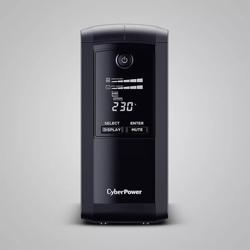 Uninterruptible Power Supply CYBERPOWER Tracer III VP1000ELCD-FR, Line-Interactive 1 kVA (550 W), 4 gniazda typu E, LCD, USB, RS-232