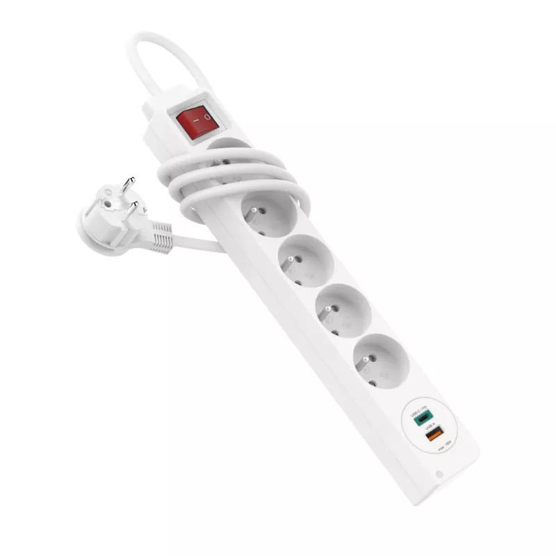 Hama 44133758 listwa zasilająca 1,4 m 5 gniazd AC Wewnętrzna Biała