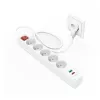Hama 44133758 listwa zasilająca 1,4 m 5 gniazd AC Wewnętrzna Biała