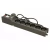 Ochronnik przepięciowy lestar LX 610 G-A — 6 gniazd AC, IEC 320, kabel 1.5 m, 155 J, 230 V, czarny