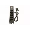 Ochronnik przepięciowy lestar LX 610 G-A — 6 gniazd AC, IEC 320, kabel 1.5 m, 155 J, 230 V, czarny