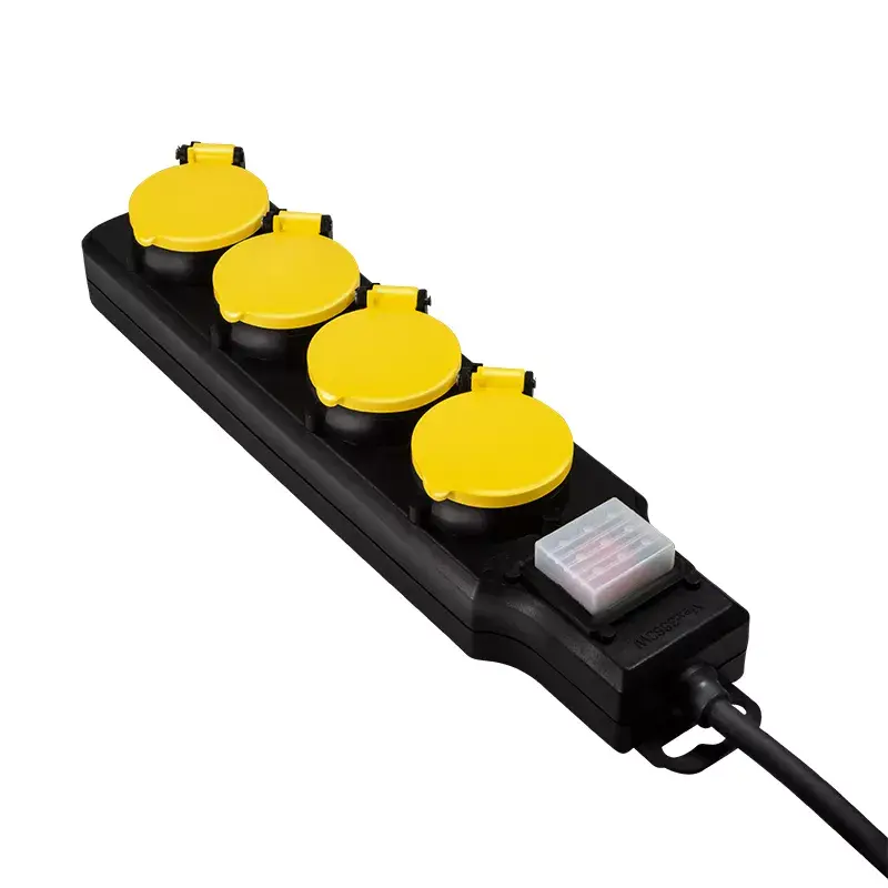 Przedłużacz zasilający LogiLink LPS254 1.5m 4 gniazda AC Outdoor czarno-żółty