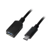 Kabel USB LogiLink USB C - USB A 0.15m CU0098 Czarny