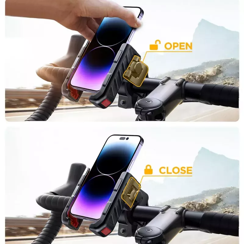 Uchwyt na telefon na motocykl Joyroom JR-ZS266 regulowany bezpieczny zacisk do kierownicy