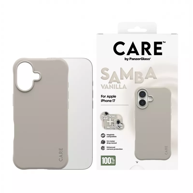 Cover PanzerGlass CARE by modne etui Samba Vanilla w. MagSafe iPhone 17