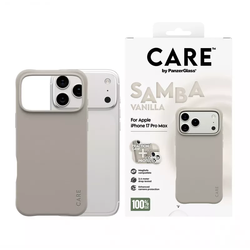 Etui PanzerGlass CARE by Fashionable Case Samba Vanilla z MagSafe iPhone 17 Pro Max