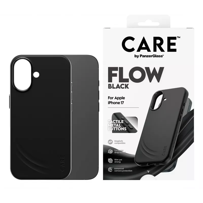 Etui ochronne PanzerGlass CARE Feature FLOW Case czarne z MagSafe do iPhone 17