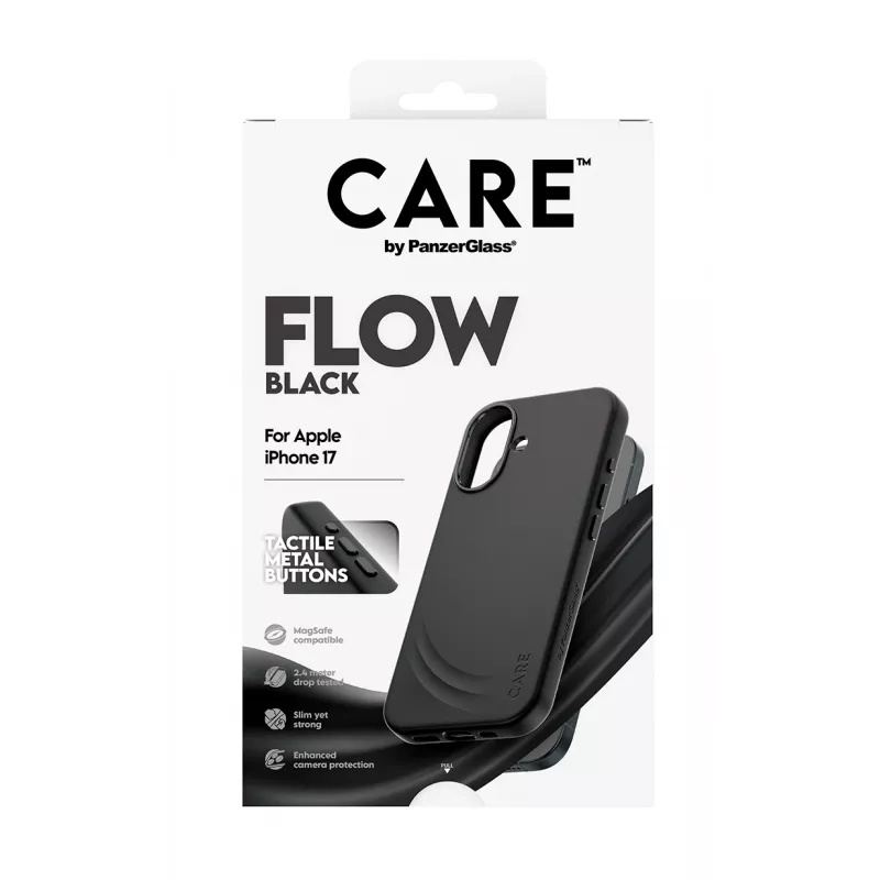 Etui ochronne PanzerGlass CARE Feature FLOW Case czarne z MagSafe do iPhone 17