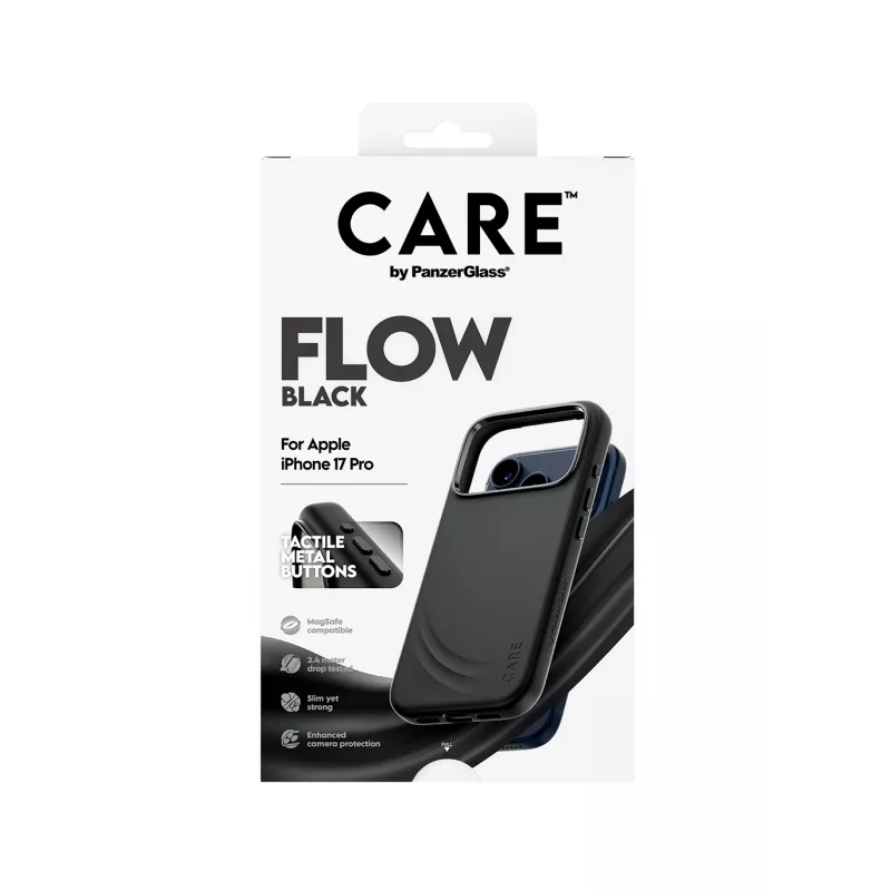 Etui ochronne PanzerGlass CARE by Feature FLOW Case czarne z MagSafe dla iPhone 17 Pro