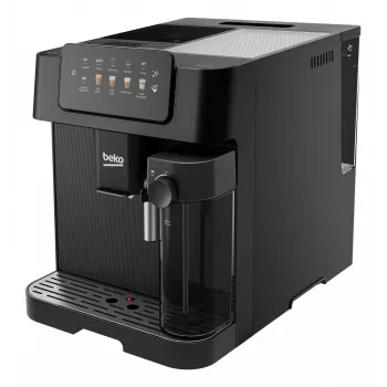 Ekspres do kawy Beko CEG7304B CaffeExperto z dyszą parową, ekspres do kawy, 2 L, ziarna kawy, wbudowany młynek, 1350 W, czarny, srebrny