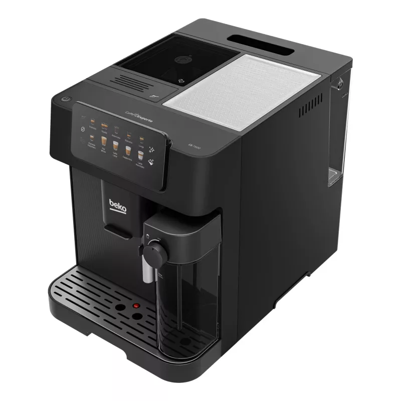 Ekspres do kawy Beko CEG7304B CaffeExperto z dyszą parową, ekspres do kawy, 2 L, ziarna kawy, wbudowany młynek, 1350 W, czarny, srebrny