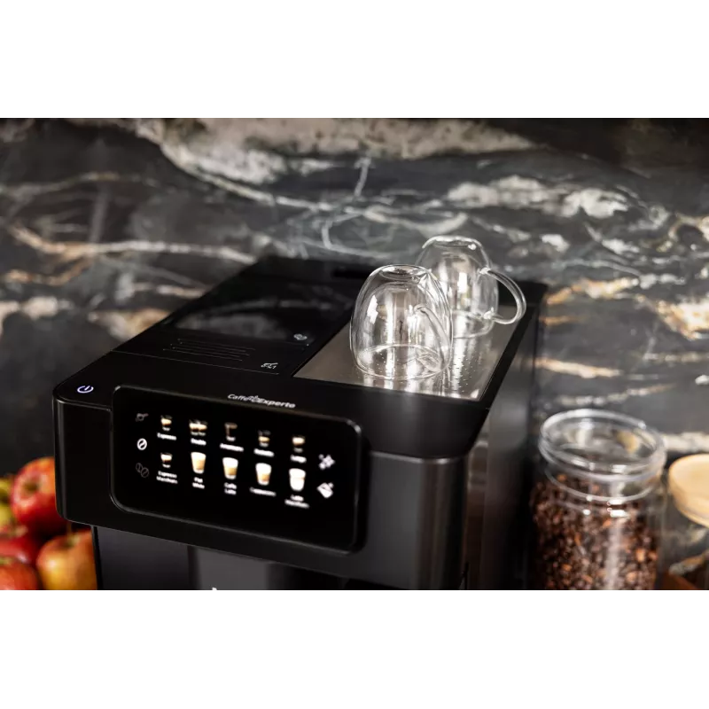 Ekspres do kawy Beko CEG7304B CaffeExperto z dyszą parową, ekspres do kawy, 2 L, ziarna kawy, wbudowany młynek, 1350 W, czarny, srebrny