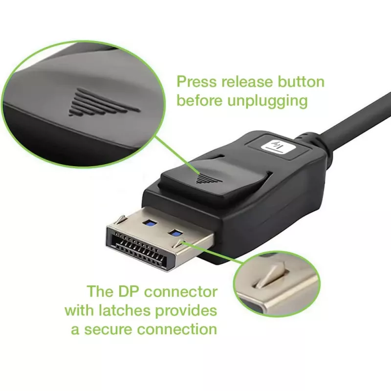 Kabel DisplayPort Techly ICOC-DSP-A21-020 2 m czarny