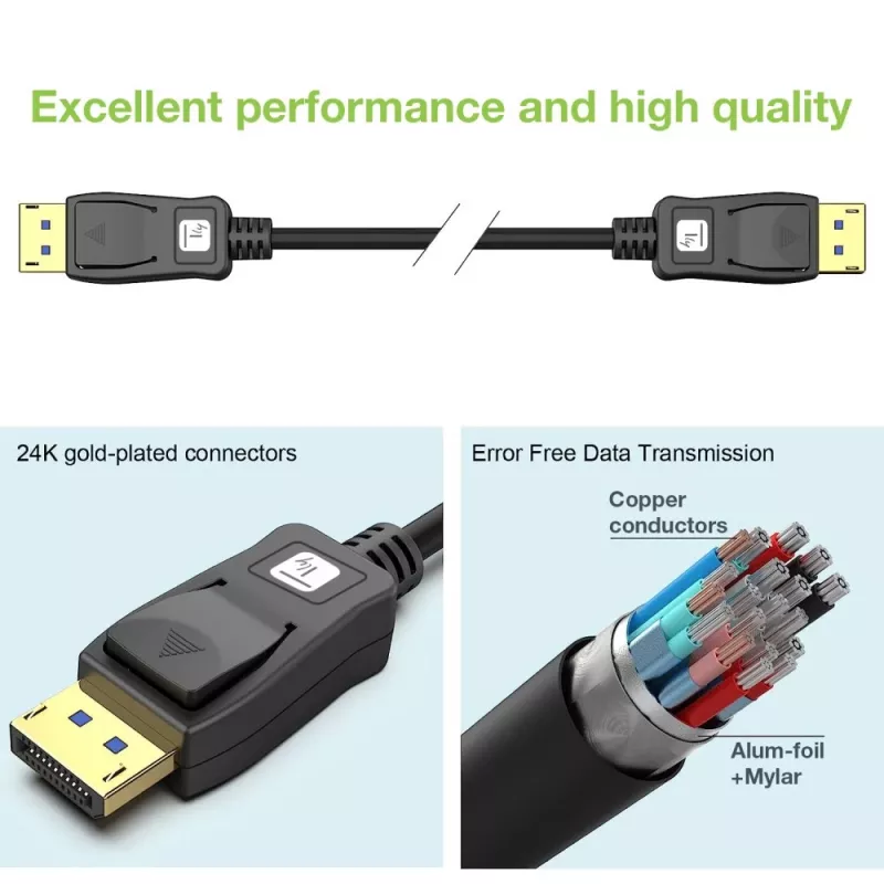 Kabel DisplayPort Techly ICOC-DSP-A21-020 2 m czarny
