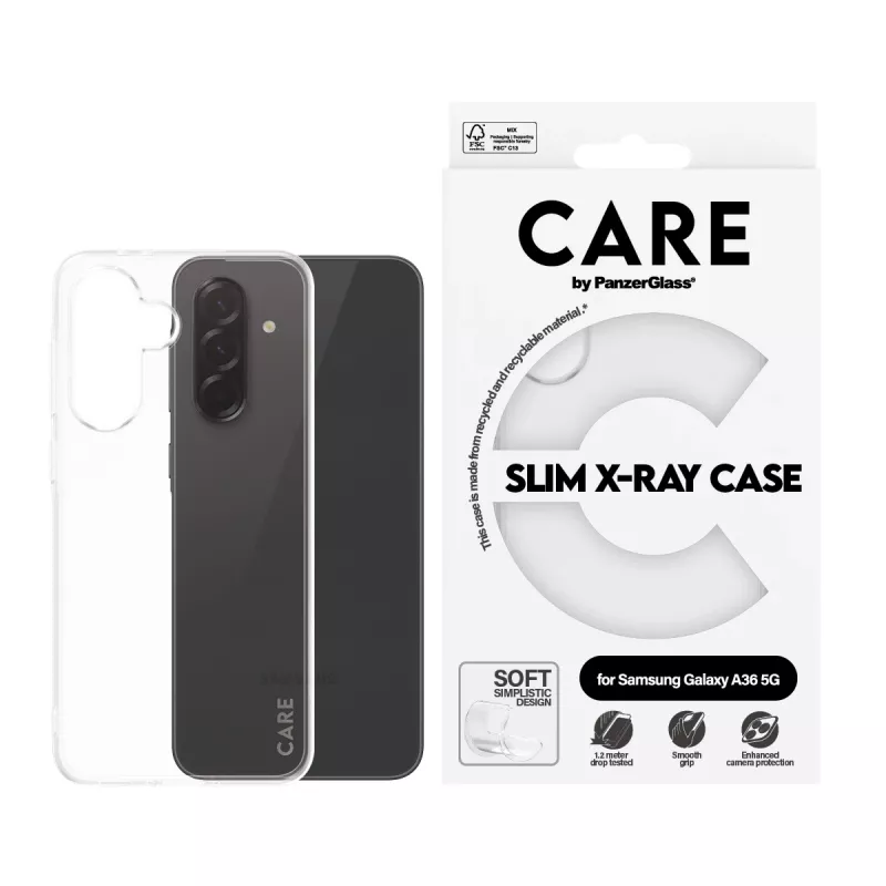 PanzerGlass CARE™ by ® X-Ray etui Samsung Galaxy A36 5G, Cover, Samsung, Samsung - Galaxy A36 5G, 17 cm (6.7 inch), Transparent