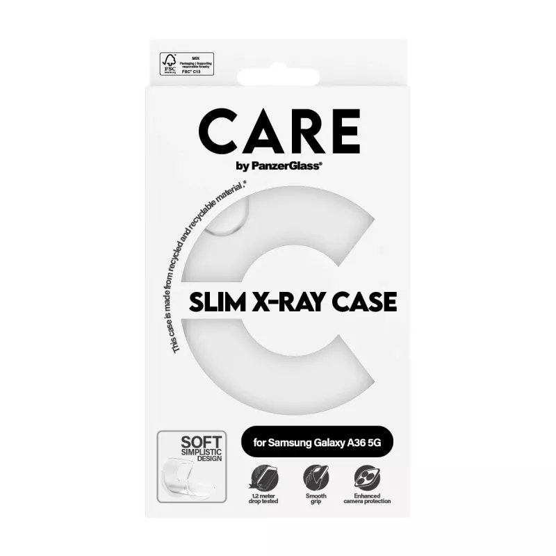 PanzerGlass CARE™ by ® X-Ray etui Samsung Galaxy A36 5G, Cover, Samsung, Samsung - Galaxy A36 5G, 17 cm (6.7 inch), Transparent